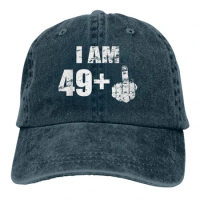 I Am 49 Plus Middle Finger Funny 50Th Birthday Gift Baseball Cap Men 50 Years Old Born in 1971 Caps Women Summer Snapback Caps