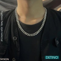 needs Dây chuyền nam titan màu bạc, vòng cổ nam Cuban hiphop phong cách thời trang unisex cao cấp DE