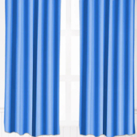 【小銅板】加厚遮光窗簾-純色粉藍-寬100X高165/180X1片(可穿伸縮桿 掛勾 兩用款★)