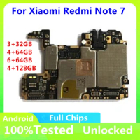for Xiaomi Redmi Note 7 Motherboard 32GB 64GB Unlocked Mainboard Original Logic Board Full Chips Circuits Board MB