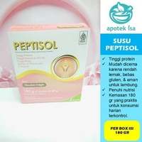 PEPTISOL COKELAT 180 GRAM (3 SACHET) SUSU TINGGI PROTEIN UNTUK PEMULIHAN