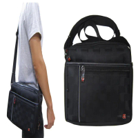 【OverLand】肩側包中容量二層主袋+外袋共五層防水尼龍布+皮革中性款底部可加大容量