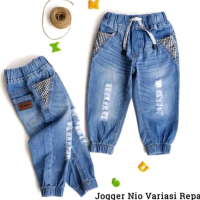 celana Jogger jeans anak laki celana jeans anak laki 2-5th Motif Perempuan Bayi Katun Bayi Katun