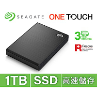 Seagate One Touch 1TB 外接SSD 高速版 極夜黑(STKG1000400)