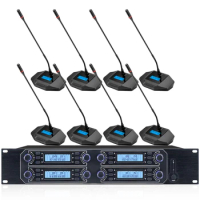 8-channel UHF wireless microphone system Condenser microphone Conference microphone is used for meeting room microphone wireless