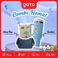 [Goto Paket Bundling 2 In 1] Botol Minum Tumbler BT21 Sport Tahan Panas Dingin 1200ML + Sling Bag Ta
