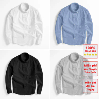 Sơ Mi Nam TÚI NGỰC, Chất liệu Ox.ford 100% Cotton. Tay dài, Dáng Xuông. Thích hợp đi học, đi làm, đi
