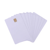 100PCS PVC White Card SLE4442 SLE4428 24C02 Chip Contact Cmart Card