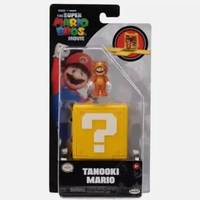 THE SUPER MARIO BROSS MOVIE ASSORTED MINI FIGURE WITH QUESTION BLOCK FIGURE ANAK ORIGINAL Tanooki Ma