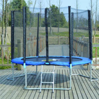 Professional garden outdoor 8ft trampoline with safety net for kids