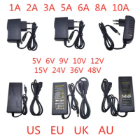 5V 6V 9V 10V 12V 15V 24V 36V 48V 1A 2A 3A 5A 6A 8A 10A AC/DC Adapter Switch Power Supply Charger EU US For LED light strips CCTV