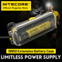 NITECORE 18650 Extension Battery Case Li-ion Battery Charger Limitess Power Bank for NU40 NU43 NU50 Headlamp Trail Run Hiking