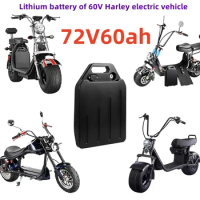 New Full Capacity Power 18650 Lithium Battery 72V20ah-60ah Lithium Battery Pack Suitable for 250-2000W+Lithium Battery Charger