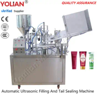 YLC-20 Automatic High speed Shampoo Cosmetic Cream Toothpaste Ultrasonic Metal Plastic Soft Tube Filling and Sealing Machine