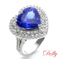 【DOLLY】7克拉 天然丹泉石18K金鑽石戒指