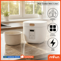 Ravelle Nexa Rice Cooker Mini 2L 400W Multifungsi 9 Mode Hemat Listrik Wooden Knob