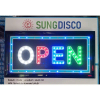 ป้ายไฟ LED OPEN สีสลับ+ด้านหลัง close  ป้ายไฟ LED ยินดีต้อนรับ welcome ป้ายไฟ LED เปิด OPEN ป้า