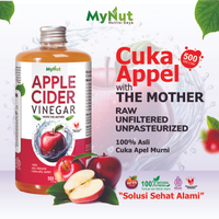 MYNUT CUKA APEL 500 ML APPLE CIDER VINEGAR 100% ASLI PRODUK HERBAL ORIGINAL PREMIUM QUALITY
