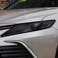 2Pcs Car Headlight Protection Tint Film Smoke Black Transparent TPU Sticker For Toyota Camry 2019 2020 XV70 2014-On NMS XV50