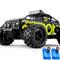 Dual Battery Remote Control Off-Road Car Truck Vehicle 1:18 4WD All Terrain Fast 40km/h+ with Led Sand Tires for Kids Adults