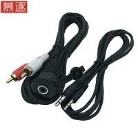 Connection cable dc3.5/2RCA earphone connection cable or waterproof cable for MP3 player 1M 2m