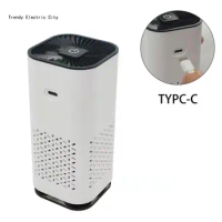 R9CD Small Air Purifier Ionic Car Deodorizer HEPA Fresheners Filter Air Cleaner for Home, Car, Travel, Bedroom, Office