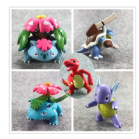 Anime Pokemon Ash Ketchum Blastoise Jolteon Venusaur Magikarp Action Figure Toy Collection GK Model Decor Ornament For Kids Fans