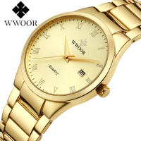 WWOOR Men Classical Analog Quartz Watch Simple Roman Numerals Fashion Casual Seiko Movement Wrist Watches relogio masculino