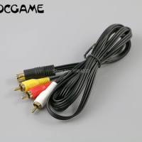 OCGAME High quality Gold Plating 1.8M 6ft Audio Video AV Cable for SEGA Saturn SS System console 20pcs/lot