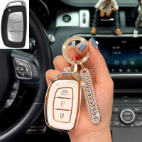 Vỏ TPU Cho Móc Chìa Khóa Xe Hơi, Vỏ Lật Cho Hyundai, Santa Fe, Sonata, Tucson, Elantra, Ix45, 35