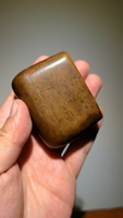清代老木雕黃楊木火柴盒，品相完整沒缺皮殼厚實木質堅實皮殼厚實