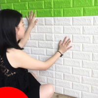 PE Foam 3D Wall Stickers Safty Home Decor Wallpaper DIY Wall Decor Brick Living Room Decoration Wall Decor