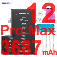 Nohon Battery For iPhone 12 Pro Max 3687mAh High Capacity Li-polymer Bateria For Apple iPhone 12 Pro 12Pro Max Batteries + Tools