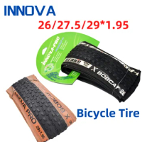INNOVA Ultralight Bicycle Tire IA-2003 for MTB Mountain Bike 26/27.5/29*1.95 60/120TPI Black and Yellow Edge Cycling Parts