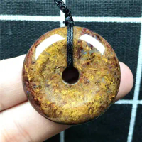 Natural Yellow Red Pietersite Stone Peace Buckle Jewelry For Woman Man Crystal 35x9mm Namibia Round Beads Adjustable Rope AAAAA