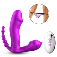 Female Heating Wearable Remote Sucker Dildo Clitoris Stimulator Vibrating Panties Sucking Vibrator For Women