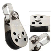 25mm Stainless Steel 316 Pulley Blocks Rope Runner Kayak Boat Accessories Canoe Anchor Trolley Kit for 2mm to 8mm Rope