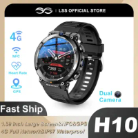 H10 4G Net Smartwatch 16G ROM Dual Camera SIM Card WIFI Wireless Fast Internet Access NFC Android Smart Watch for Men Women