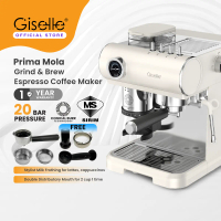 [SIRIM Certified] (New Arrival) Giselle 20Bar Professional Espresso Coffee Maker with Built-in Grind