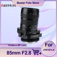 AstrHori 85mm F2.8 Tilt-Macro Manual Focus Full Frame Lens for Sony A7SII Fuji X-T20 Canon EOS R5 Nikon Z5 Leica Panasonic Sigma