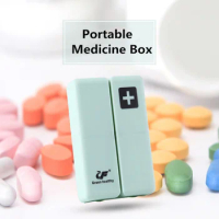 7 Compartments Magnetic Buckle Medicine Box Portable Medicine Box 7-days Weekly Pill Case Travel Storage Box Medical Box