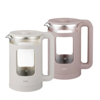 【KINYO】1.5L LED顯示玻璃5段溫控快煮壺(304不鏽鋼/分離式底座/雙層防燙)