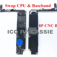 For iPhone 8P 8 plus CNC Board Drilled With CPU Baseband 64GB 256G iCloud Locked Motherboard Remove CPU Baseband Swap Mainboard