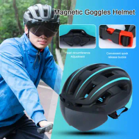 Cycling Helmet With LED Rear Light Magnetic Goggle Bicycle Helmet Light MTB Road Bike Helmet Sport For Man Women Adult