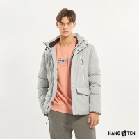 Hang Ten-男裝-恆溫多功能-石墨烯防風防輕潑水抗靜電貼合保暖外套-淺灰