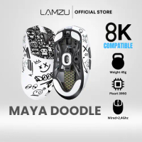 Lamzu Maya Doodle Champion Edition 8K Compatible Wireless Gaming Mouse Ultralight Pixart 3950 Optica