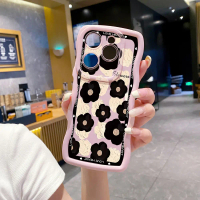 Compatiable with Infinix Hot 60 50i 40i 40 Pro 30i Play Smart 9 8 20i Heart Flowers Wave Case Anti D