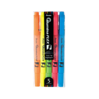 PENTEL เพนเทล ปากกาเน้นข้อความ2หัวSLW11 แพ็ค5สี