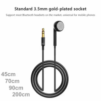 3.5mm High End Single Side Mono Earphone Mono Wired Headset For Mobile Phone Mp3 Radio Bluetooth Audio Receiver Short Line
