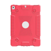 For Apple iPad 5 Rubber Silicone Rugged Shockproof Case(red)